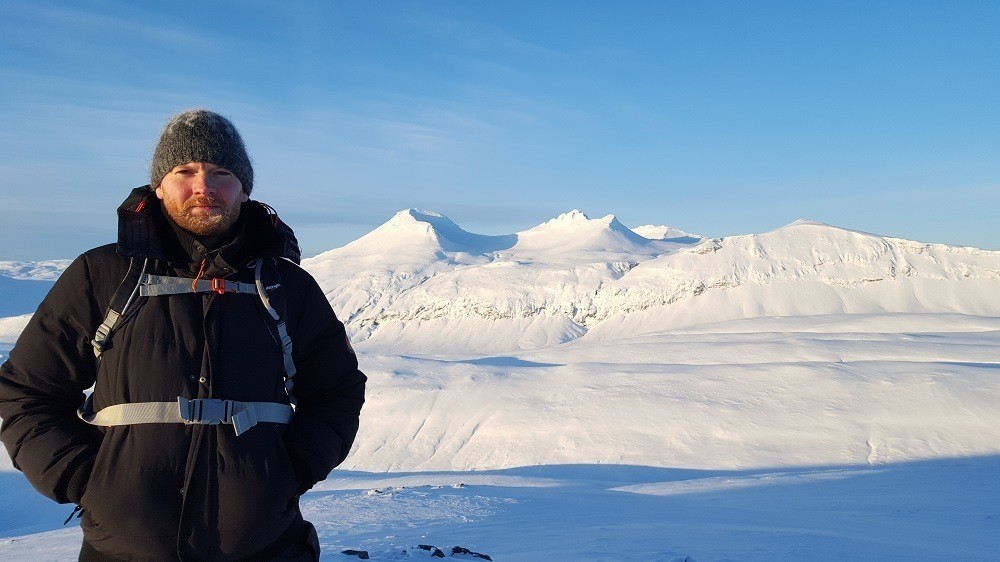 Jon, slightly frozen and Stuck in Iceland.