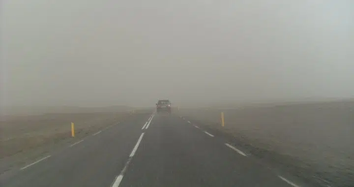 Driving through the ash cloud from the 2010 Eyjafjallajokull eruption