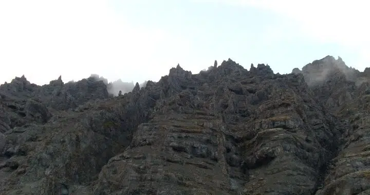 The imposing cliffs of Hafrafell