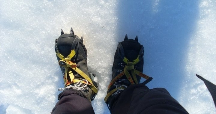 Get your crampons on to tackle in the Hrútfjallstindar Peaks in the Vatnajokull glacier in Icleland.