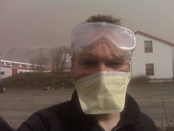 Volunteering to clear ash from the Thorvaldseyri farm in the South of Iceland during the 2010 Eyjafjallajökull eruption. It´s Mad Max meeting Grey´s Anatomy.