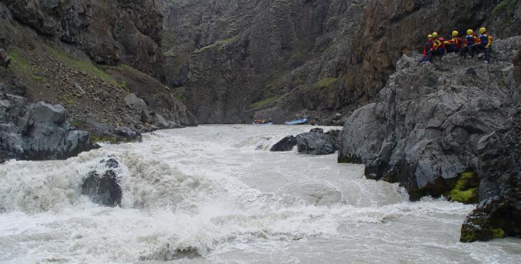 The last to go down the green room rapids