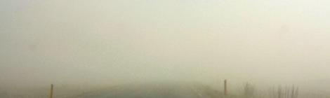 Driving through the ash cloud.