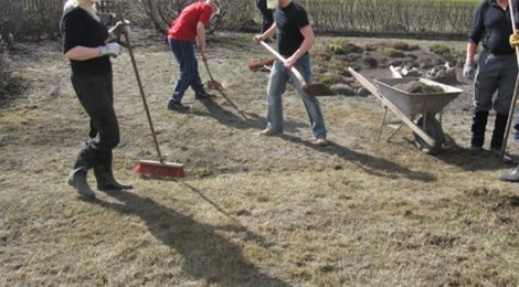 Cleaning the ash was hot work