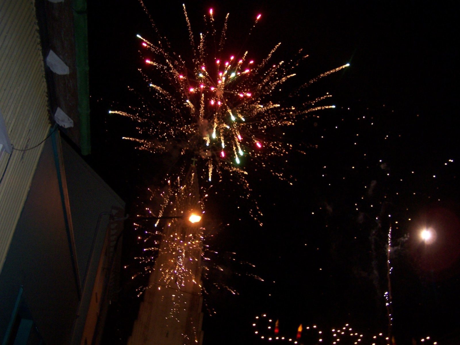 Celebrating the New Year in downtown Reykjavik