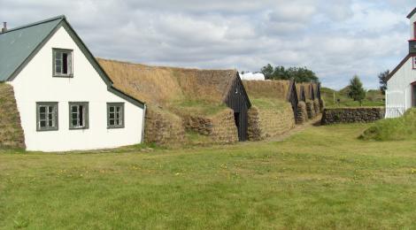 The ancient farm of Keldur in the South of Iceland.