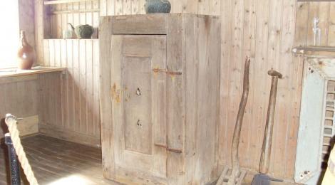 An ancient cupboard. Nobody knows how old it is but perhaps it belonged to Jon Loftsson who died in 1197