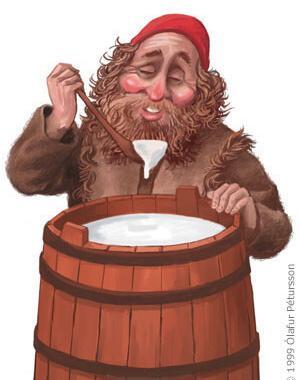 Skyr Glutton wasn´t very sanitary when he stole the precious source of protein from the hungry peasants at Christmas.