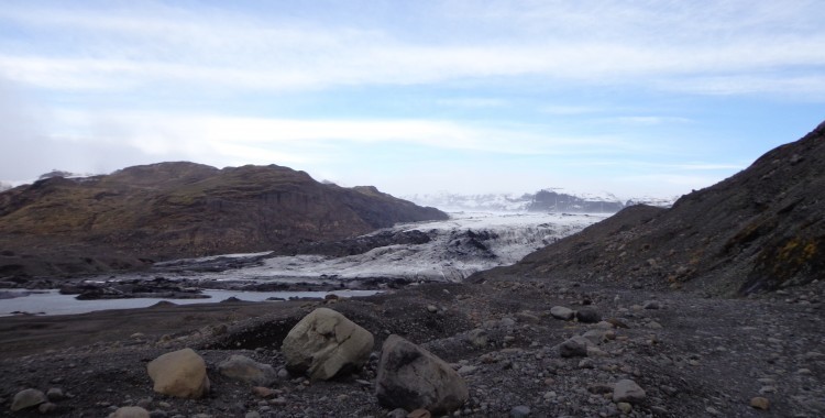 The edge of Sólheimajökull glacier.