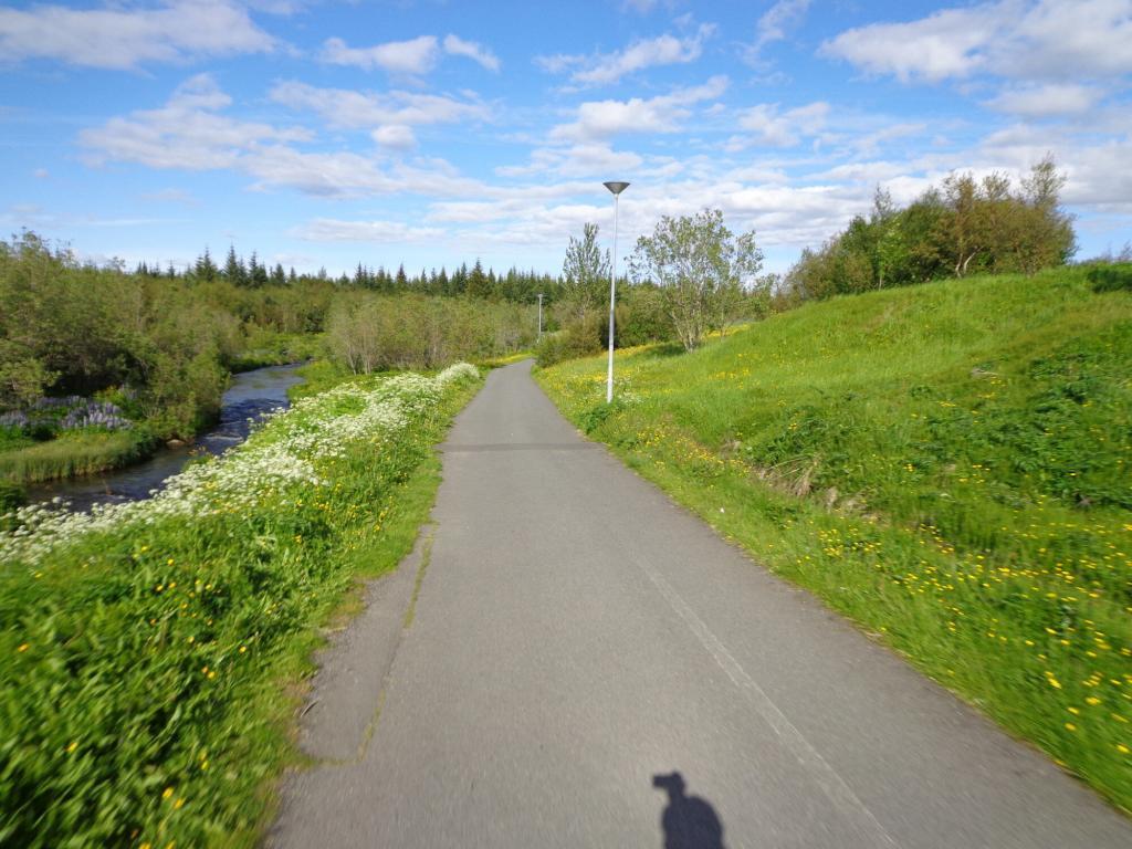 On a sunny day Elliðarárdalur valley is perfect for walking, cycling or jogging.