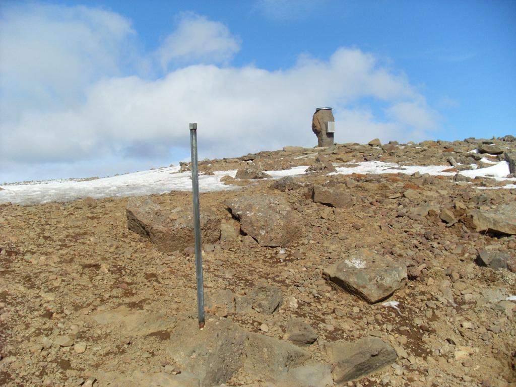 The top of Þverfellshorn at Mt. Esja
