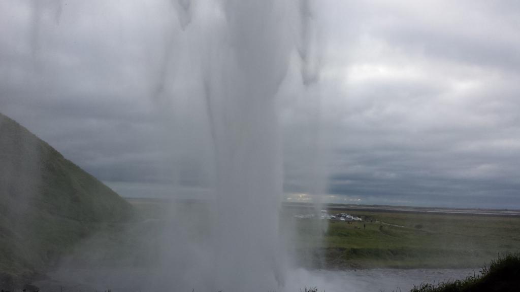 The backside of Seljalandsfoss