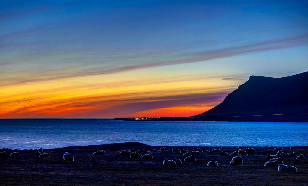 Sunset in Iceland.