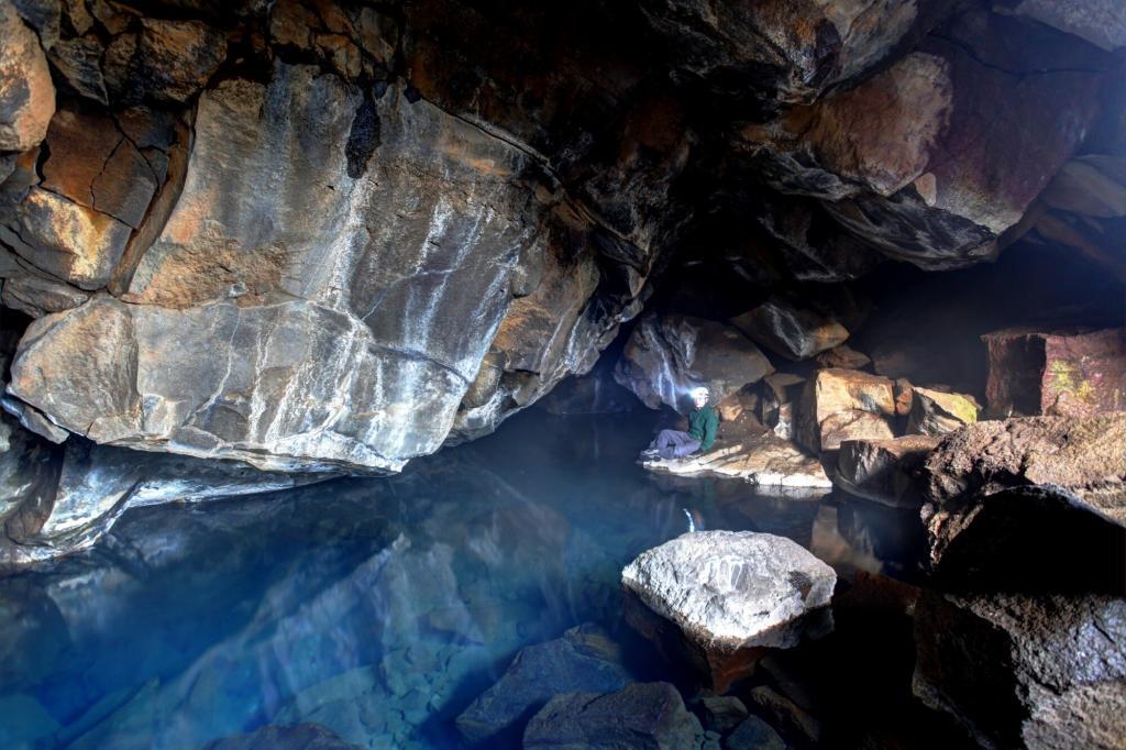 The hot spring caves near Lake Myvatn.