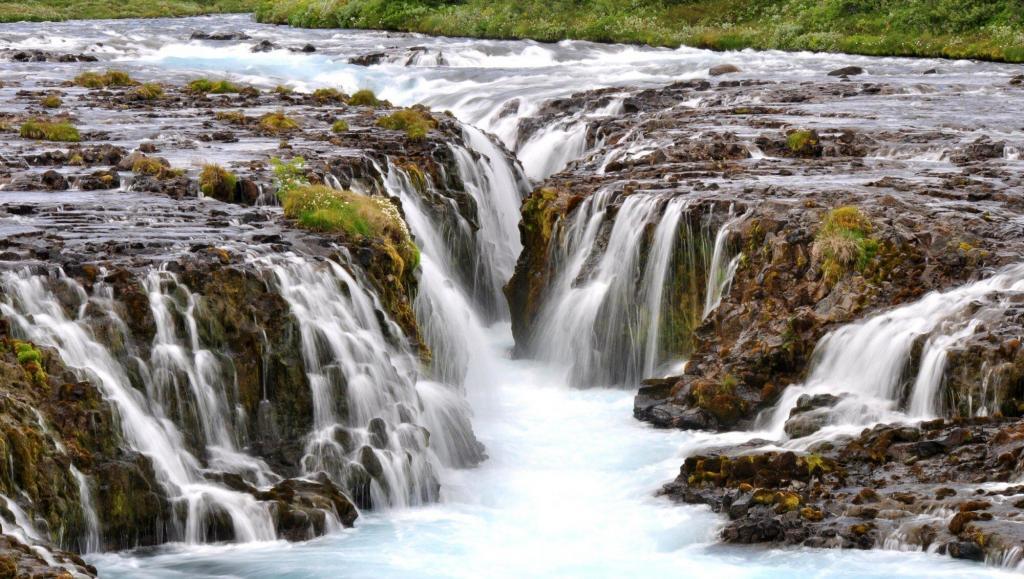 Bruarfoss. Feel the power of iceland's waterfalls!