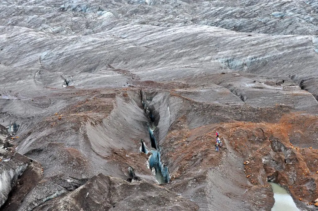 Icelandic glaciers are a wonderland of forms and colours.