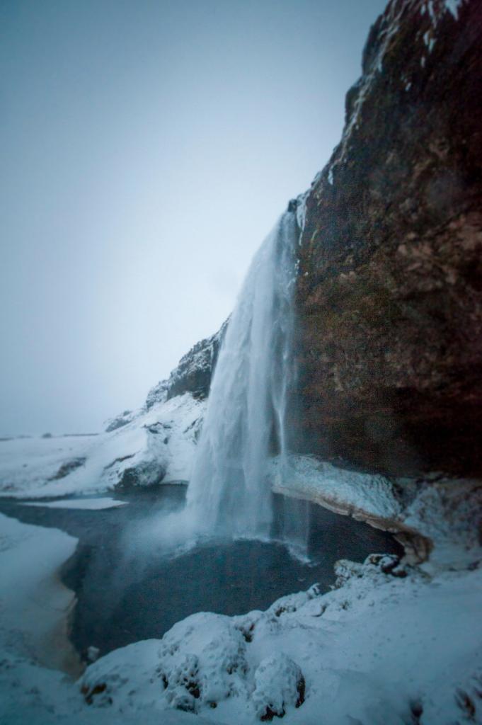 Seljalandsfoss waterfall. 