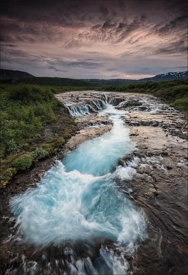 Brúarfoss waterfall.