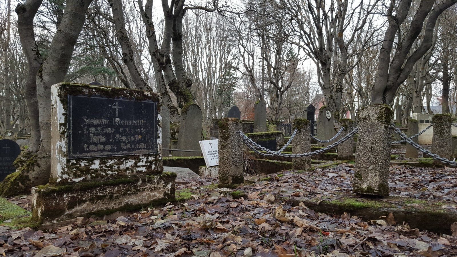 This Reykjavik graveyard is not the most cheerful of places. 