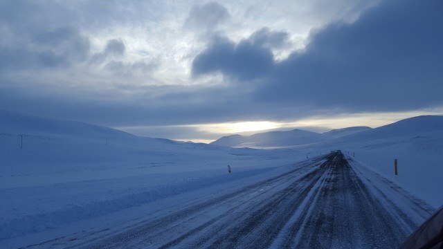 Winter driving in North of Iceland is no joke.