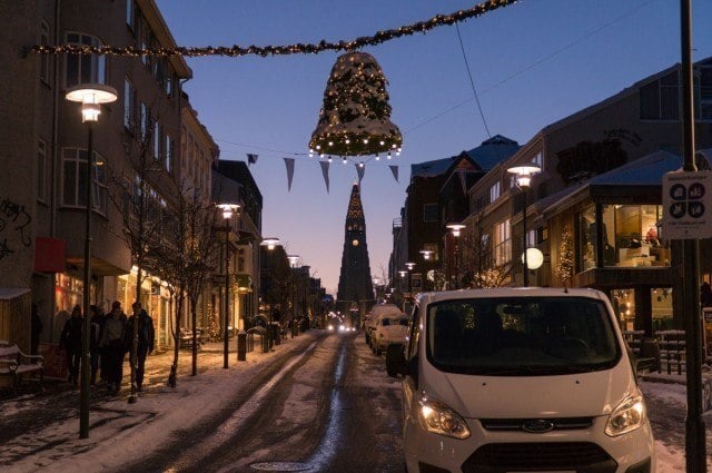 Reykjavik in its Christmas outfit. 