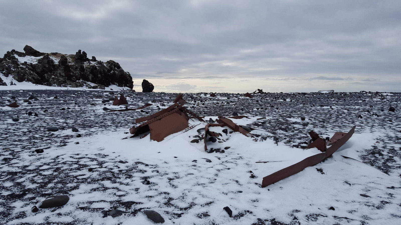 The sad remains of the trawler Epine.