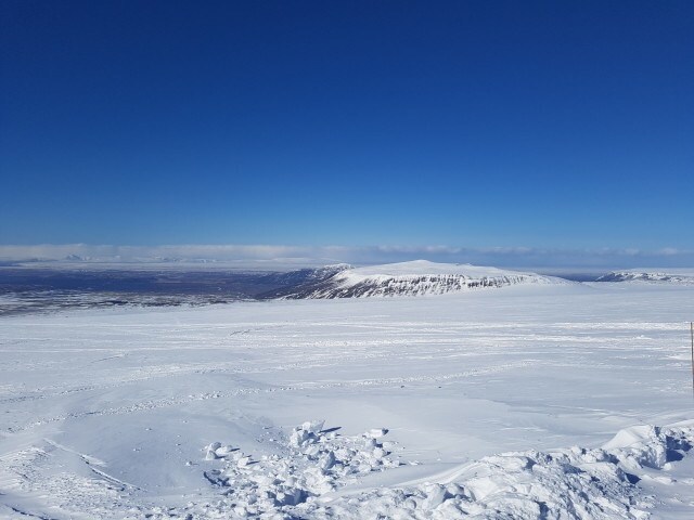 The view from Langjökull glacier.