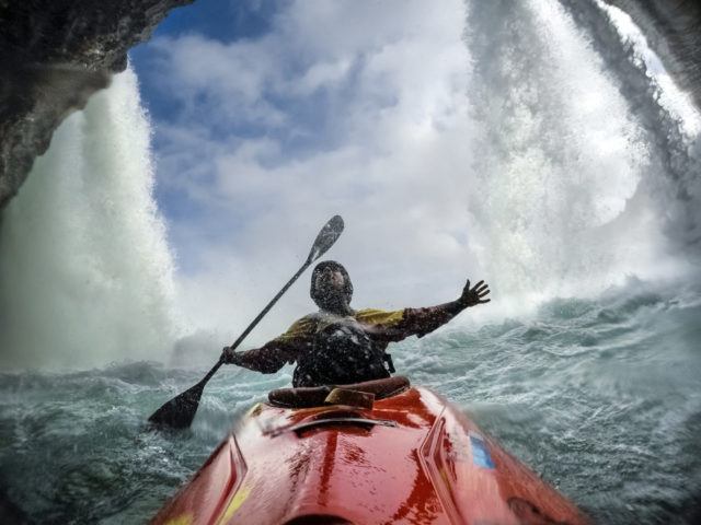 The thrill of kayaking in Iceland.