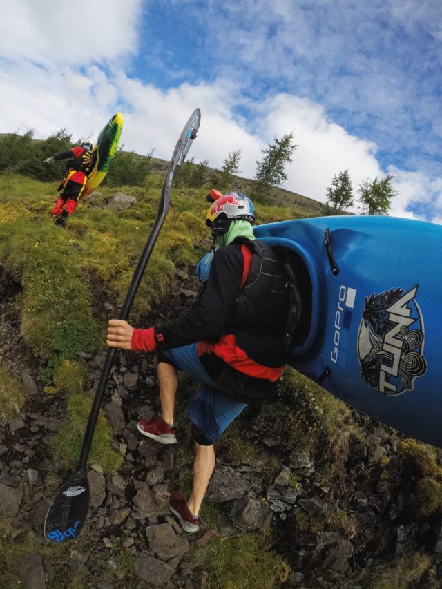 It can hard work carrying your kayak and gear to the drop off point. 