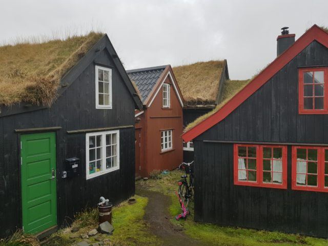 The center of Tórshavn in the Faroe Islands has beautifully maintained old houses. 