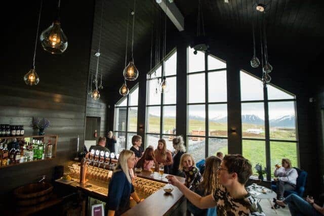 Bar at the beer spa in Iceland.