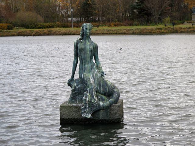 The mermaid in Reykjavik pond.