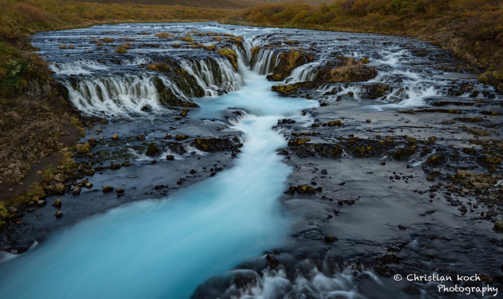 Brúarfoss waterfall in Iceland. Photo by Christian Koch.
