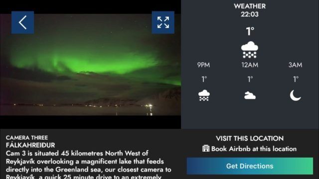 Camera 3 just detected northern lights in Iceland!