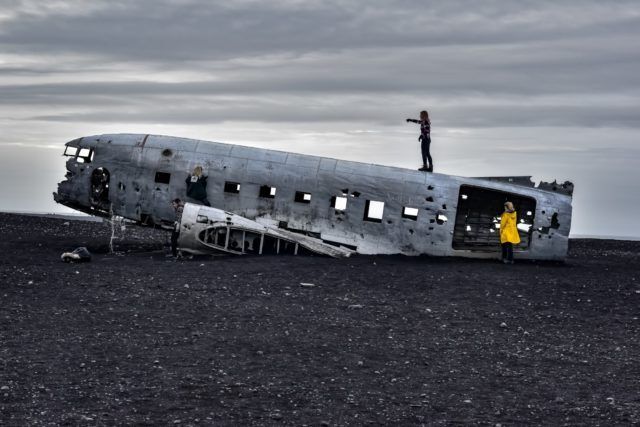 The famous DC3 plane wreck on Sólheimasandur in Iceland.