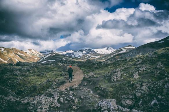 Hiking in Iceland, in Landmannalaugar to be more precise.