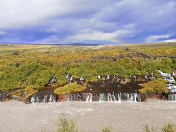 Hraunfossar waterfalls.