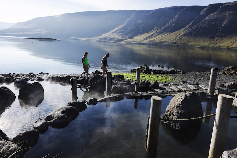 Living the life at Hvammsvík Hot Springs