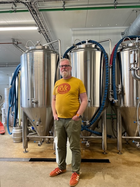 Sigurður Snorrason the founder of RVK Brewing in the brewery where the magic happens.