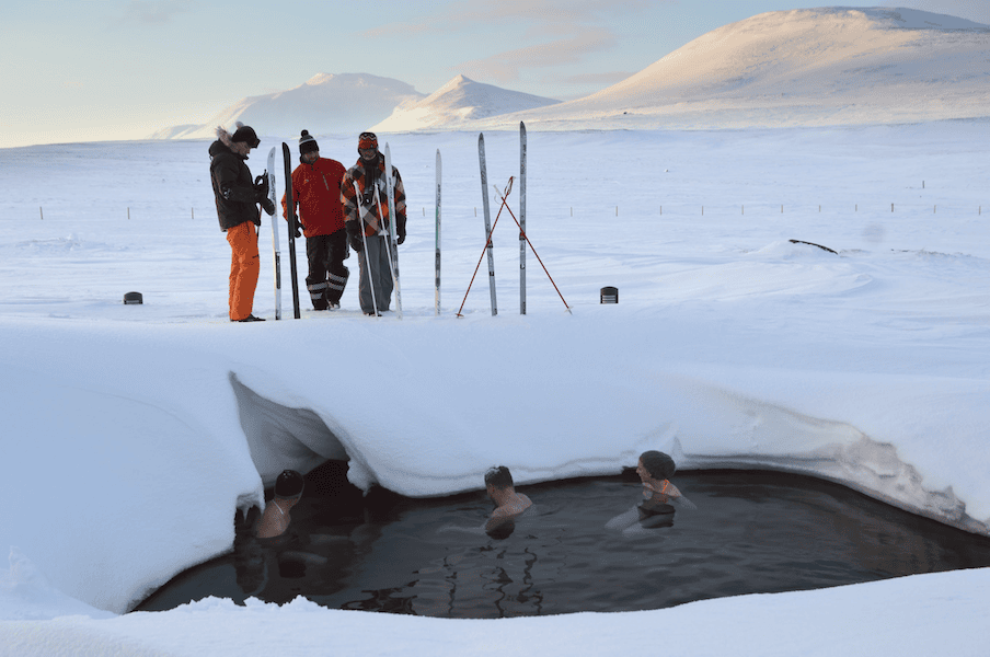 Skiing and soaking in geothermal water. It's a new thing on my bucket list!