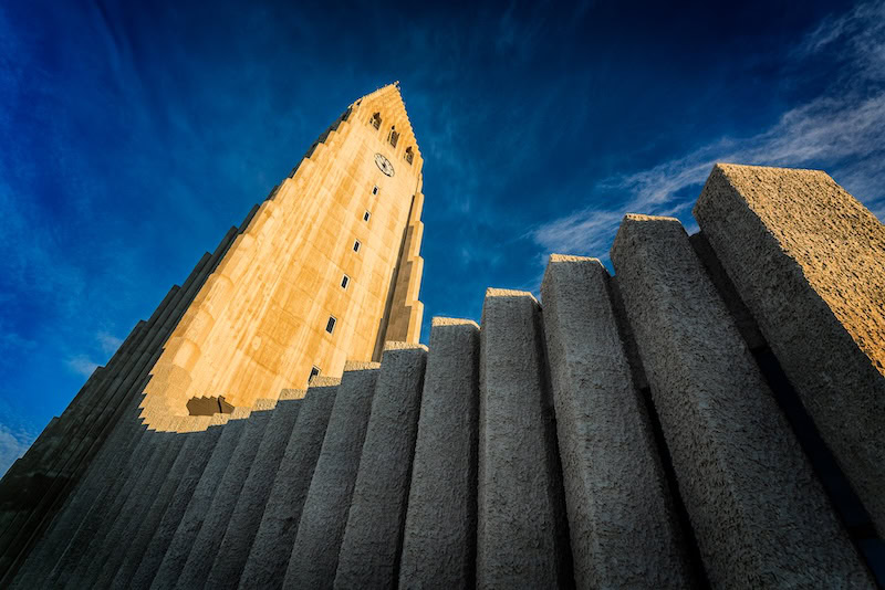 Hallgrímskirkja cathredal in Reykjavik.