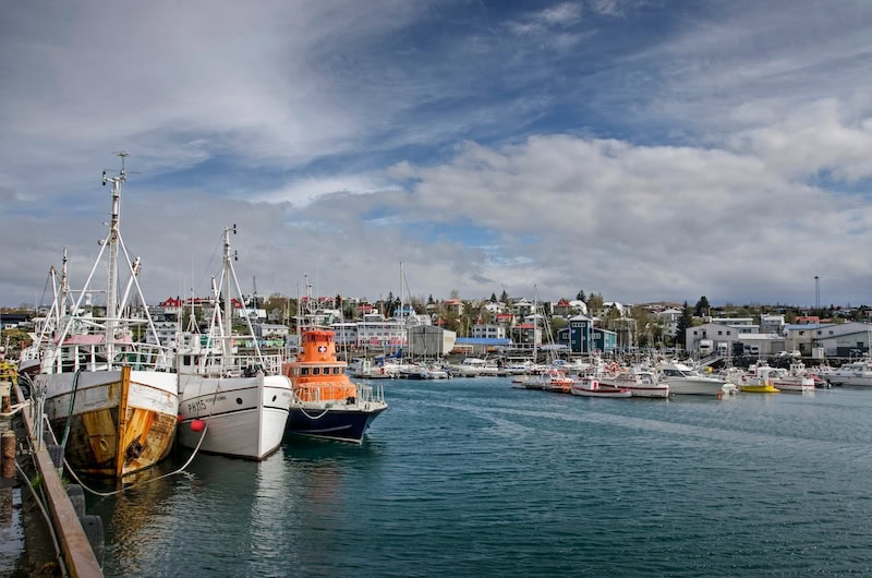 The harbor at Hafnarfjörður.