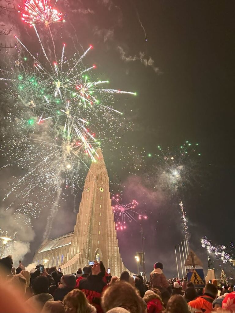 The craziness at Hallgrímskirkja cathredal on New Year's eve.