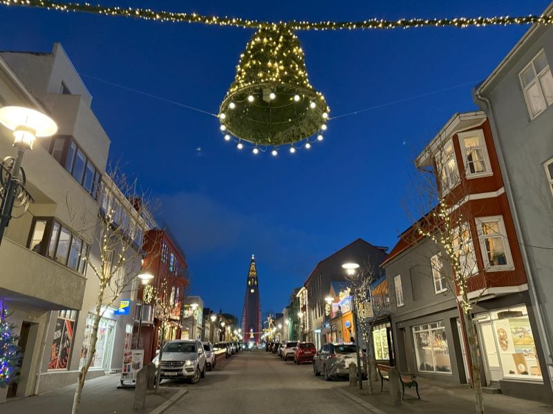 Christmas at Skólavörðustígur street