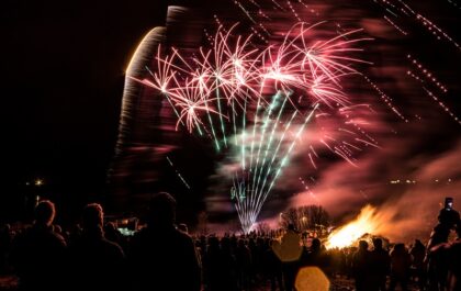 2024 was fantastic year for Stuck in Iceland travel magazine. Here are Icelanders celebrating that and a new year with fireworks at a bonfire.