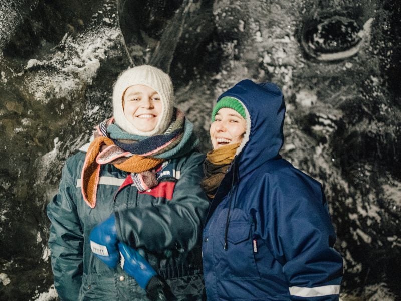 Exploring the ice caves of Langjökull glacier is clearly fun.