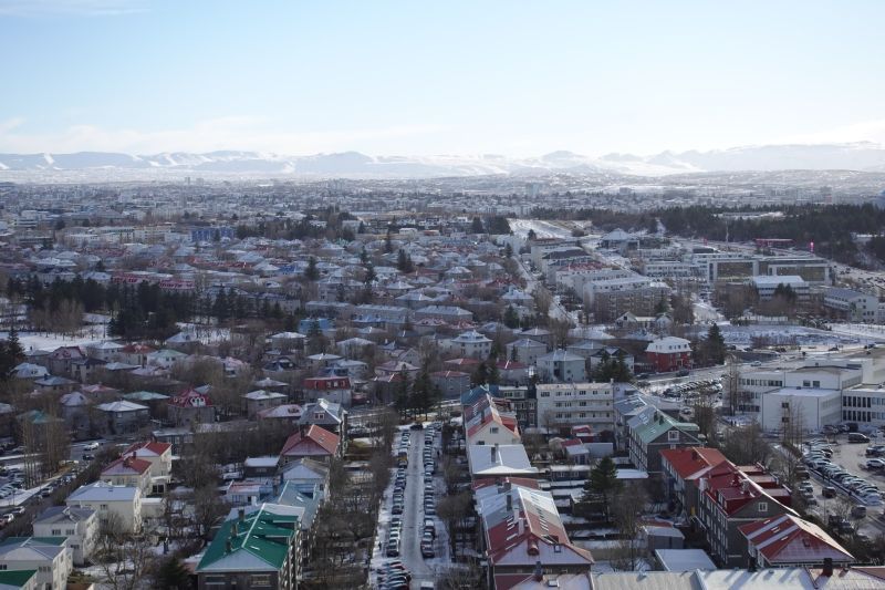 Reykjavik from above Photo by Stephen Brown.